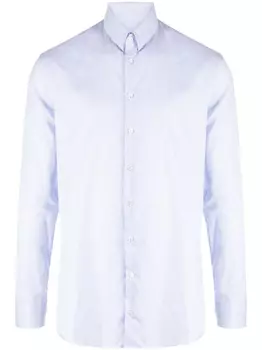 Giorgio Armani поплиновая рубашка в полоску, синий