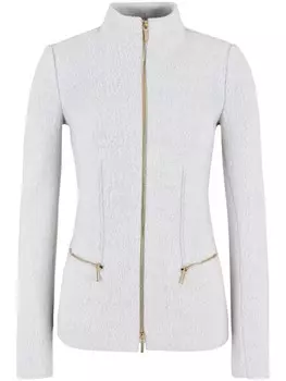 Giorgio Armani приталенный жакет на молнии, белый