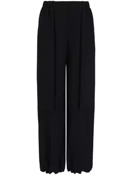 Giorgio Armani прямые брюки с эластичным поясом, черный