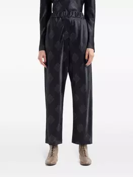 Giorgio Armani прямые брюки с принтом, черный