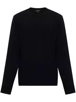 Giorgio Armani ребристый джемпер, синий