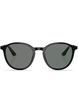 Giorgio Armani round-frame sunglasses, черный