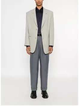 Giorgio Armani рубашка из шелковой саржи, синий