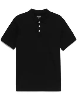 Giorgio Armani рубашка поло из ткани пике, черный
