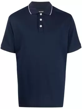 Giorgio Armani рубашка поло с короткими рукавами, синий