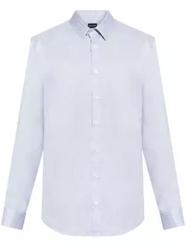 Giorgio Armani рубашка узкого кроя, синий