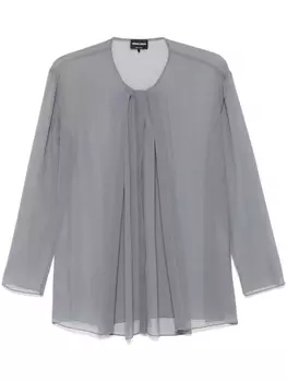 Giorgio Armani шелковая блузка, серый