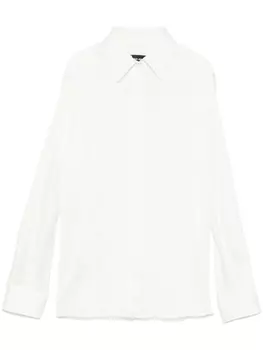 Giorgio Armani шелковая рубашка, нейтральный цвет