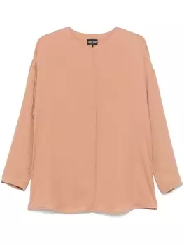 Giorgio Armani шелковая рубашка, оранжевый