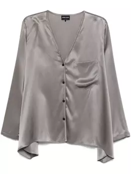 Giorgio Armani шелковая рубашка, серый