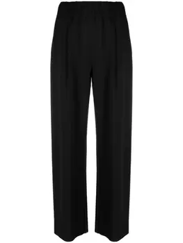 Giorgio Armani шелковые брюки широкого кроя, черный