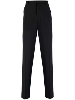 Giorgio Armani шерстяные брюки строгого кроя со складками, синий