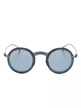 Giorgio Armani солнцезащитные очки 0AR6147T в круглой оправе, синий