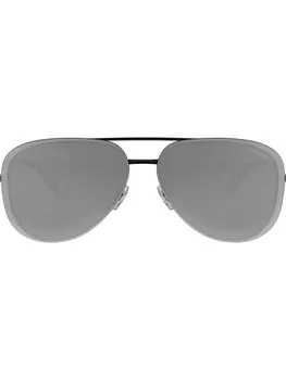 Giorgio Armani солнцезащитные очки-авиаторы с зеркальными линзами, черный