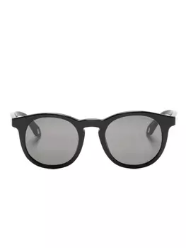 Giorgio Armani солнцезащитные очки Panto в круглой оправе, черный