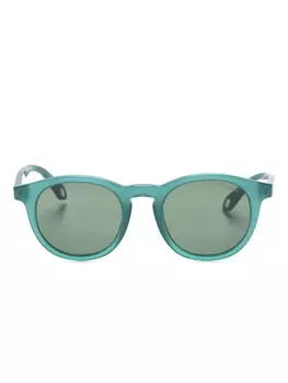 Giorgio Armani солнцезащитные очки Panto в круглой оправе, зеленый