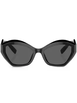 Giorgio Armani солнцезащитные очки с логотипом, черный