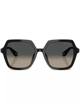 Giorgio Armani солнцезащитные очки с логотипом, черный