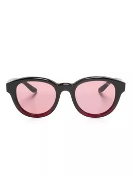 Giorgio Armani солнцезащитные очки в круглой оправе, черный
