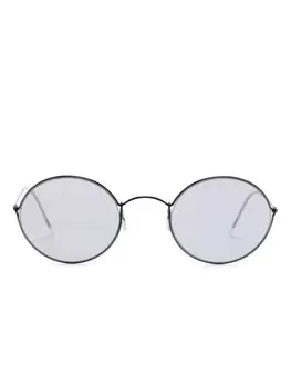 Giorgio Armani солнцезащитные очки в круглой оправе, черный