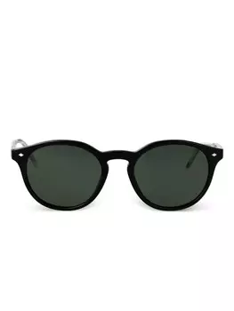 Giorgio Armani солнцезащитные очки в круглой оправе, черный