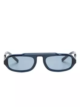 Giorgio Armani солнцезащитные очки в овальной оправе, синий