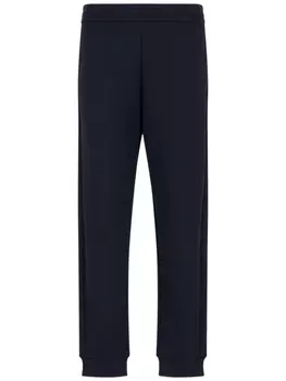 Giorgio Armani спортивные брюки с эластичным поясом и логотипом, черный