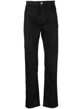 Giorgio Armani straight-leg dark-wash jeans, черный