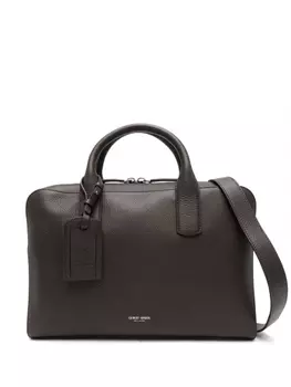 Giorgio Armani сумка для ноутбука с логотипом, коричневый