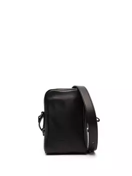 Giorgio Armani сумка-мессенджер с тисненым логотипом, черный