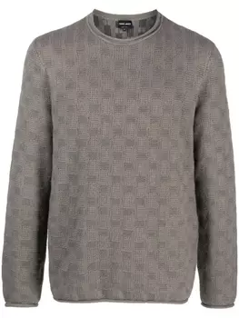 Giorgio Armani textured fine-knit jumper, нейтральный цвет