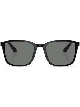 Giorgio Armani tinted-lens square-frame sunglasses, черный