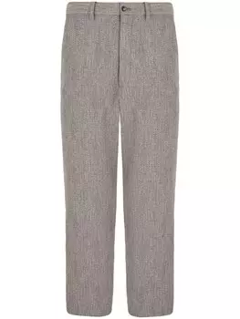 Giorgio Armani укороченные брюки прямого кроя, серый