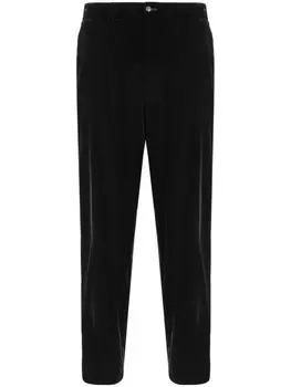 Giorgio Armani зауженные бархатные брюки, черный