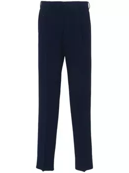 Giorgio Armani зауженные фактурные брюки, синий