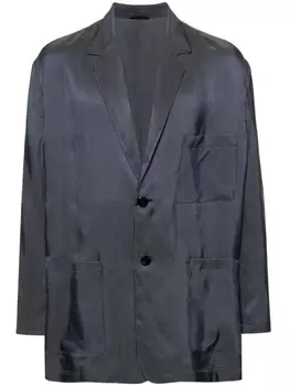 Giorgio Armani жаккардовая куртка-рубашка с узором, синий