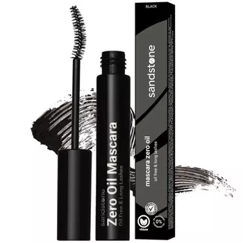 Гипоаллергенная черная тушь для ресниц Sandstone Scandia Zero Oil для чувствительных глаз Несмываемая, устойчивая к поту удлиняющая тушь с интенсивным объемом, без ароматизаторов, веганские туши для аллергиков Sandstone Scandinavia