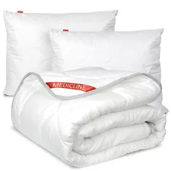 Гипоаллергенное силиконовое одеяло с вышивкой 200х220 см + две подушки 70х80 см EDANTI