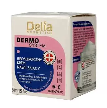Гипоаллергенный дневной/ночной увлажняющий крем, 50 мл Delia Cosmetics, Dermo System