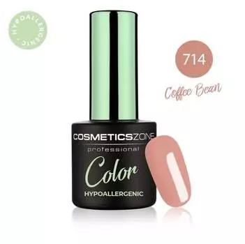 Гипоаллергенный гибридный лак для ногтей, жемчужно-коричневый, 7 мл — Coffee Bean 714 Cosmetics Zone