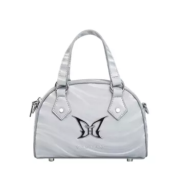 Girl Heart Ball Сумка через плечо унисекс с сердечком для девочек, Phantom Butterfly Boston — розовая сушеная роза + подарочная коробка + колье