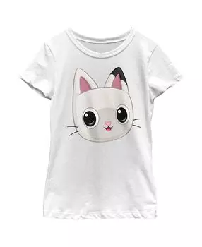 Girl's DreamWorks: Детская футболка Gabby's Dollhouse Pandy с большим лицом NBC Universal