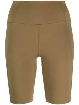 Girlfriend Collective облегающие шорты с завышенной талией, зеленый