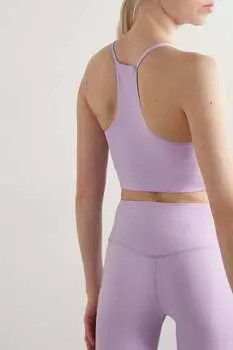 GIRLFRIEND COLLECTIVE спортивный бюстгальтер Cleo из переработанного материала стрейч, фиолетовый