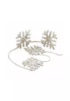 Гирлянда Снежинки серебро Loberon, серебро