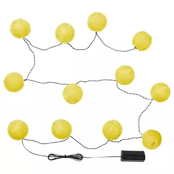Гирлянды (12), светодиодные, наружные/на батарейках, желтые, SOLVINDEN IKEA