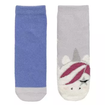 Girls Cuddl Duds Plushfill* Набор из 2 пар носков-тапочек с захватами, цвет Unicorn