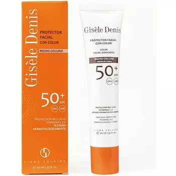 Gisгёлe Denis Color Солнцезащитный крем для лица Spf50+ Средний/Темный 40мл, Gisele Denis