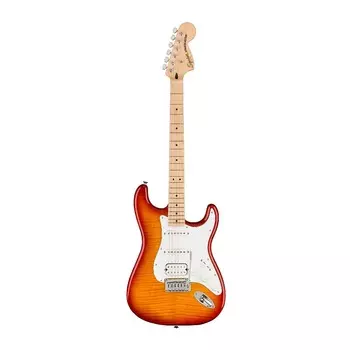 Гитара Fender Affinity Series Stratocaster FMT HSS с кленовым грифом в форме буквы C (кленовый гриф, Sienna Sunburst) Fender Affinity Series Stratocaster FMT HSS Guitar (Sienna Sunburst)