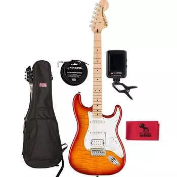 Гитара Fender Squier Affinity Stratocaster FMT HSS Sienna Sunburst с аксессуарами 0378152547